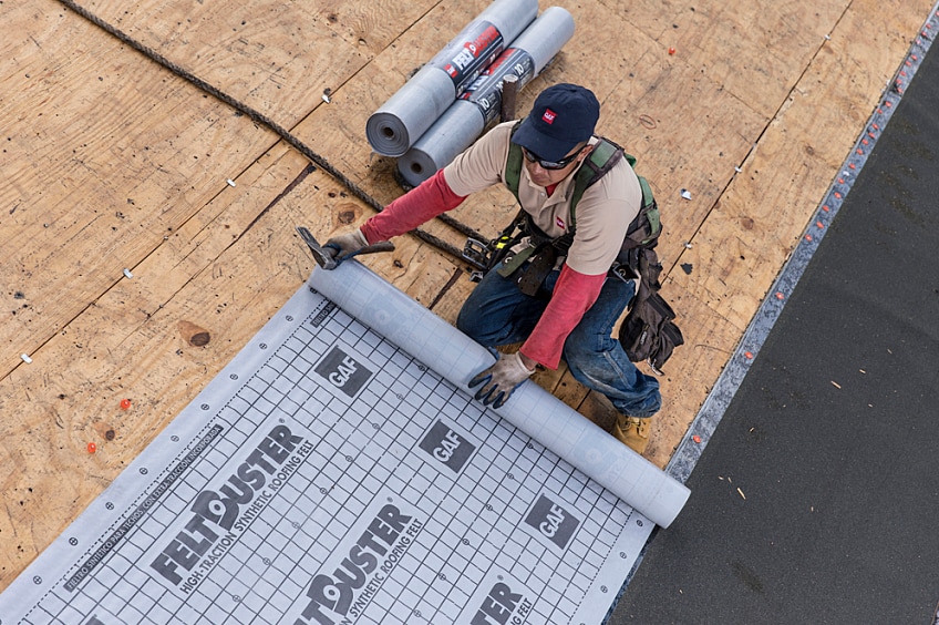 GAF FeltBuster synthetic roofing underlayment